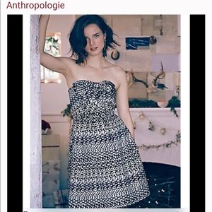 Anthropologie Tinseled Jacquard Dress